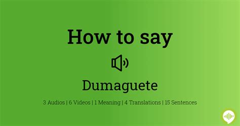 dumaguete pronunciation|How To Pronounce Dumaguete: Dumaguete pronunciation.